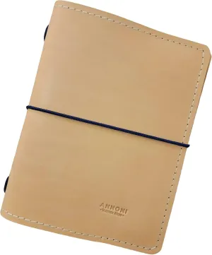 Annoni Leather Journal Cover for Field Notes, Notebook Cover for Moleskine, Handmade Vintage Natural Leather 8.5 x 6, Journal for Men & Women.