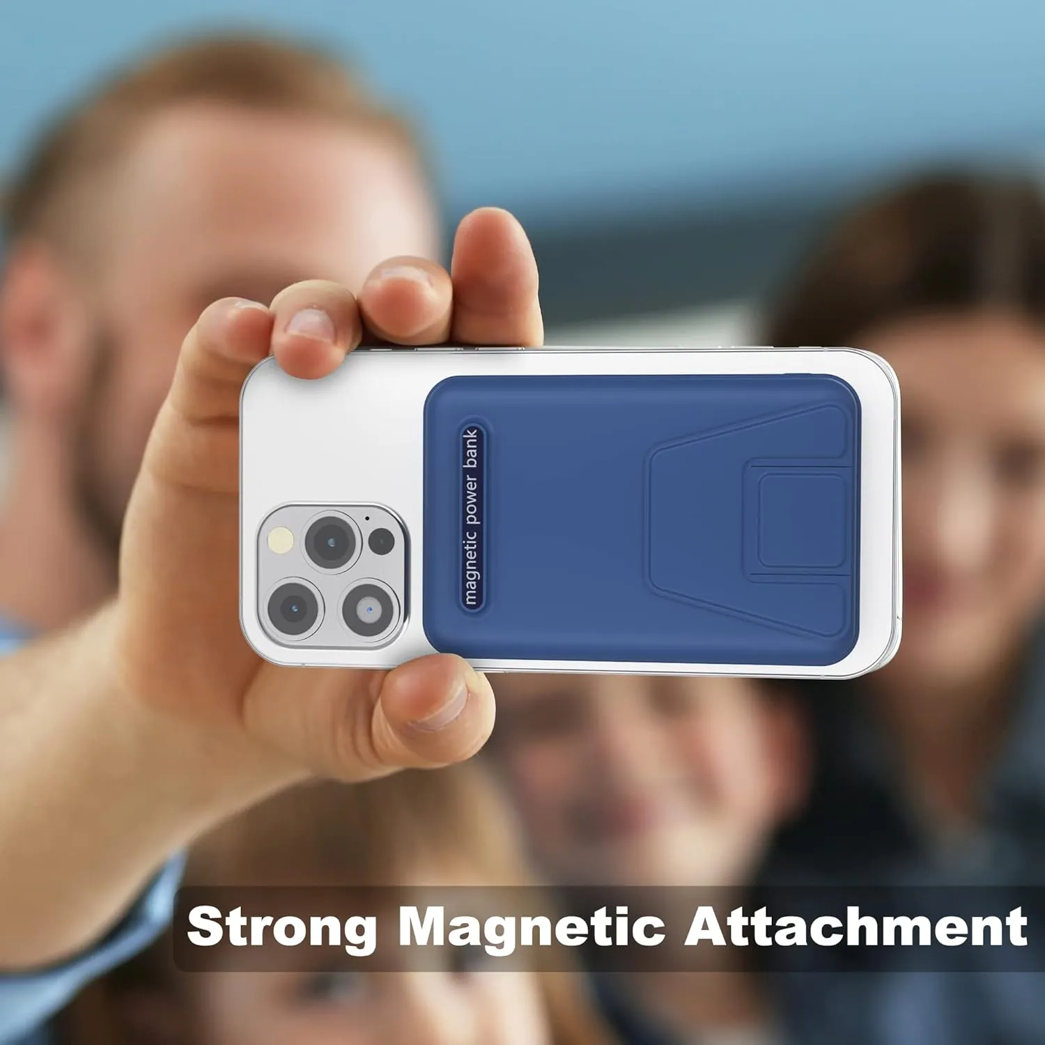 AOGUERBE Magnetic Power Bank, 10000mAh Foldable Wireless Portable Charger with USB-C Cable LED Display, for Mag-Safe Battery Pack 22.5W PD Fast Charging for iPhone 16/15/14/13/12 Pro/Pro Max/Plus/Mini