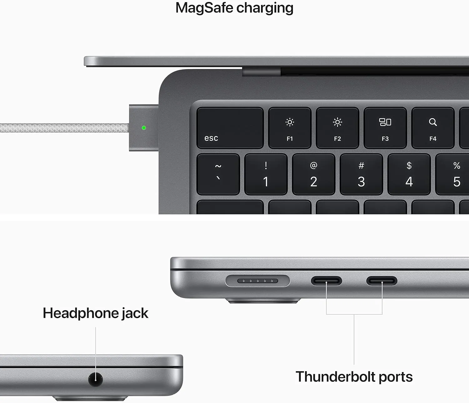 Apple 2022 MacBook Air Laptop with M2 chip: Built for Apple Intelligence, 13.6-inch Liquid Retina Display, 16GB RAM, 256GB SSD Storage, Backlit Keyboard, 1080p FaceTime HD Camera; Space Gray