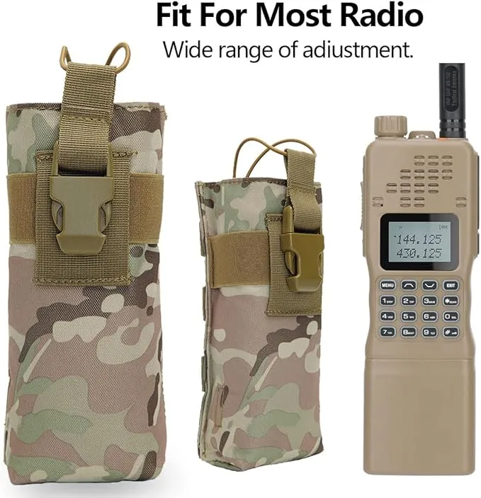 AR-152 Radio Pouch Tactical Radio Holder Radio Case Molle Radio Bag Nylon for GPS Phone AR-152 UV-5R 3800mAh Two Way Radio Walkie Talkies