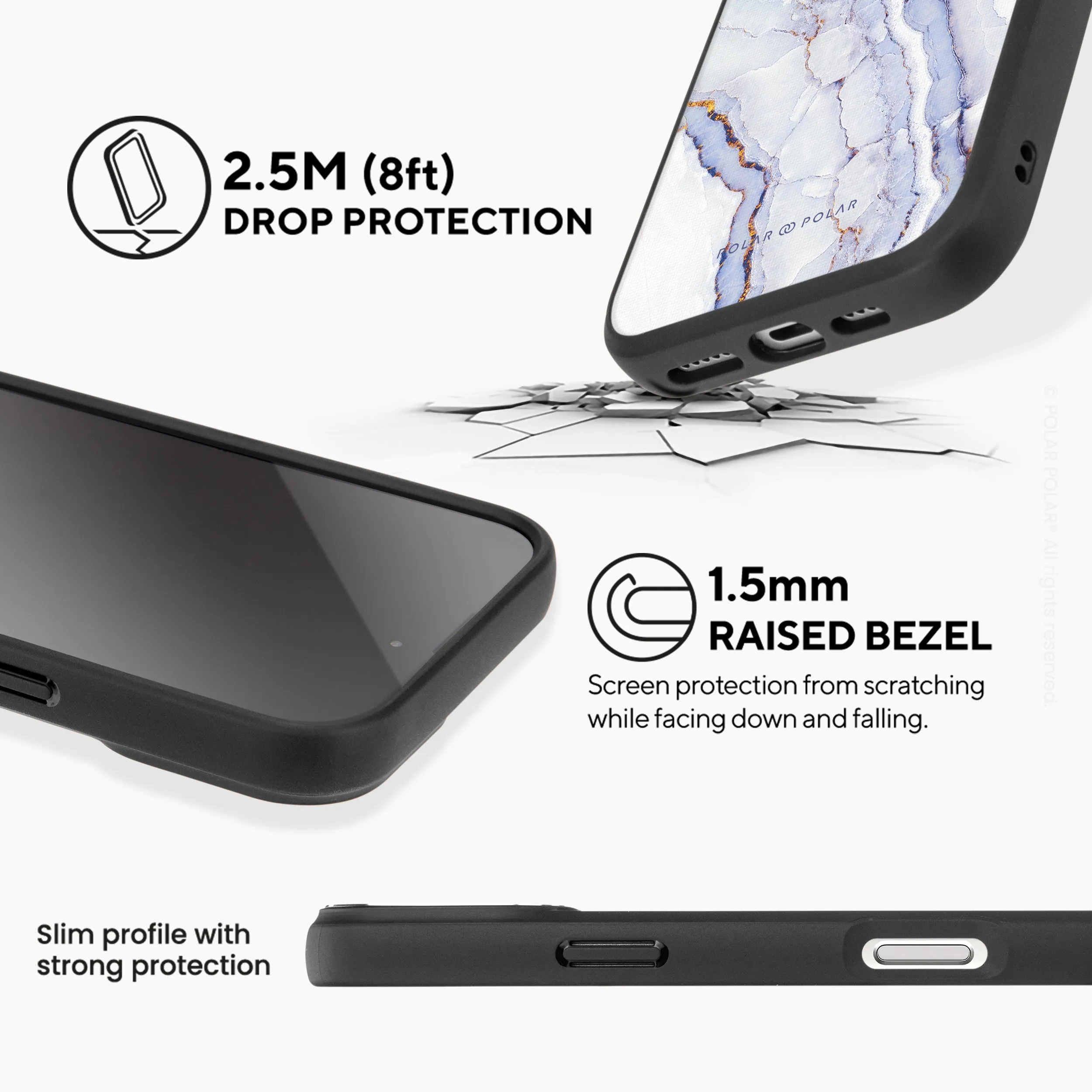 Arctic Ocean - iPhone 16 Frosted Black Bumper MagSafe Case