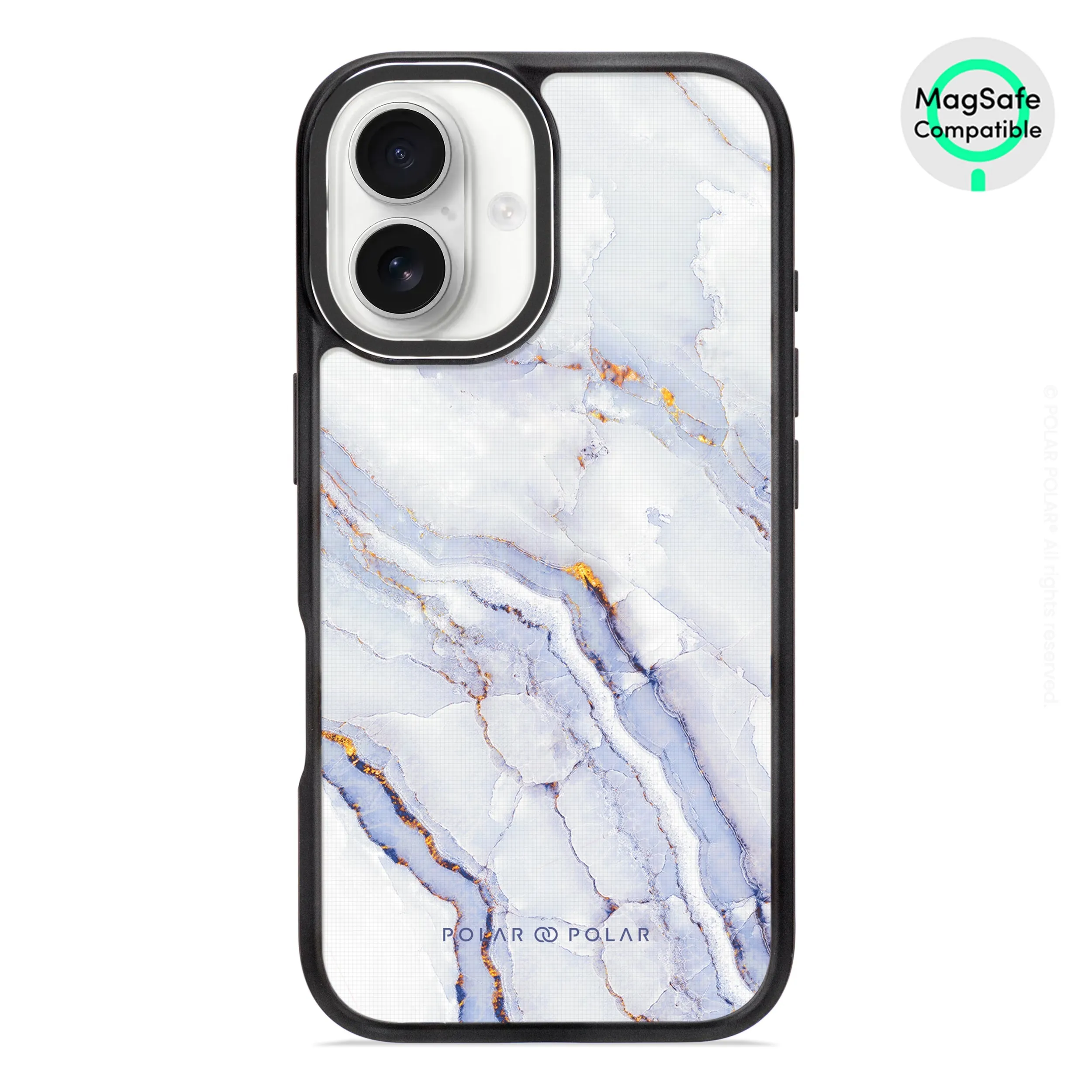 Arctic Ocean - iPhone 16 Frosted Black Bumper MagSafe Case