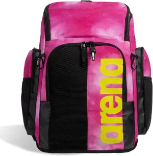 ARENA Spiky III Backpack 45 Swimming Athlete Sports Gym Rucksack Large Training Gear Equipment Swim Bag for Men and Women, 45 Liters, Shocking Pink/Multi