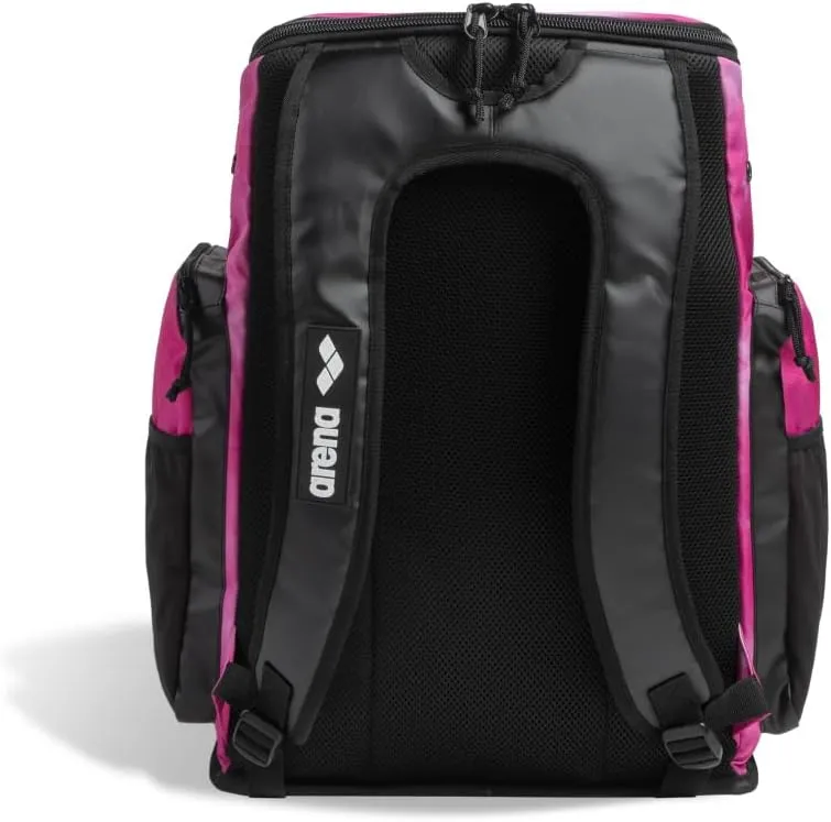 ARENA Spiky III Backpack 45 Swimming Athlete Sports Gym Rucksack Large Training Gear Equipment Swim Bag for Men and Women, 45 Liters, Shocking Pink/Multi