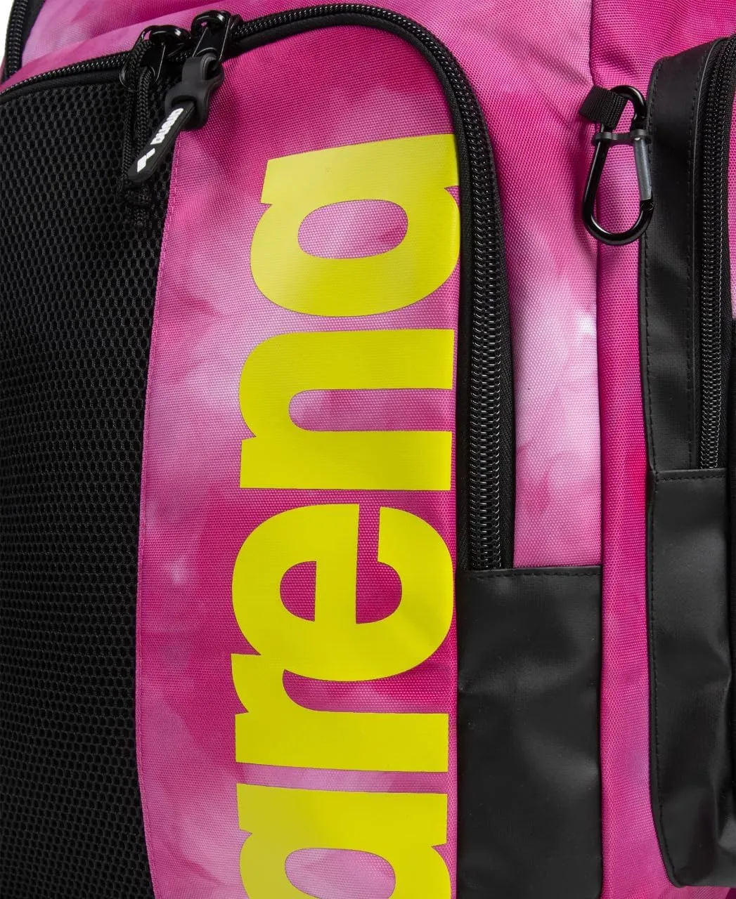 ARENA Spiky III Backpack 45 Swimming Athlete Sports Gym Rucksack Large Training Gear Equipment Swim Bag for Men and Women, 45 Liters, Shocking Pink/Multi