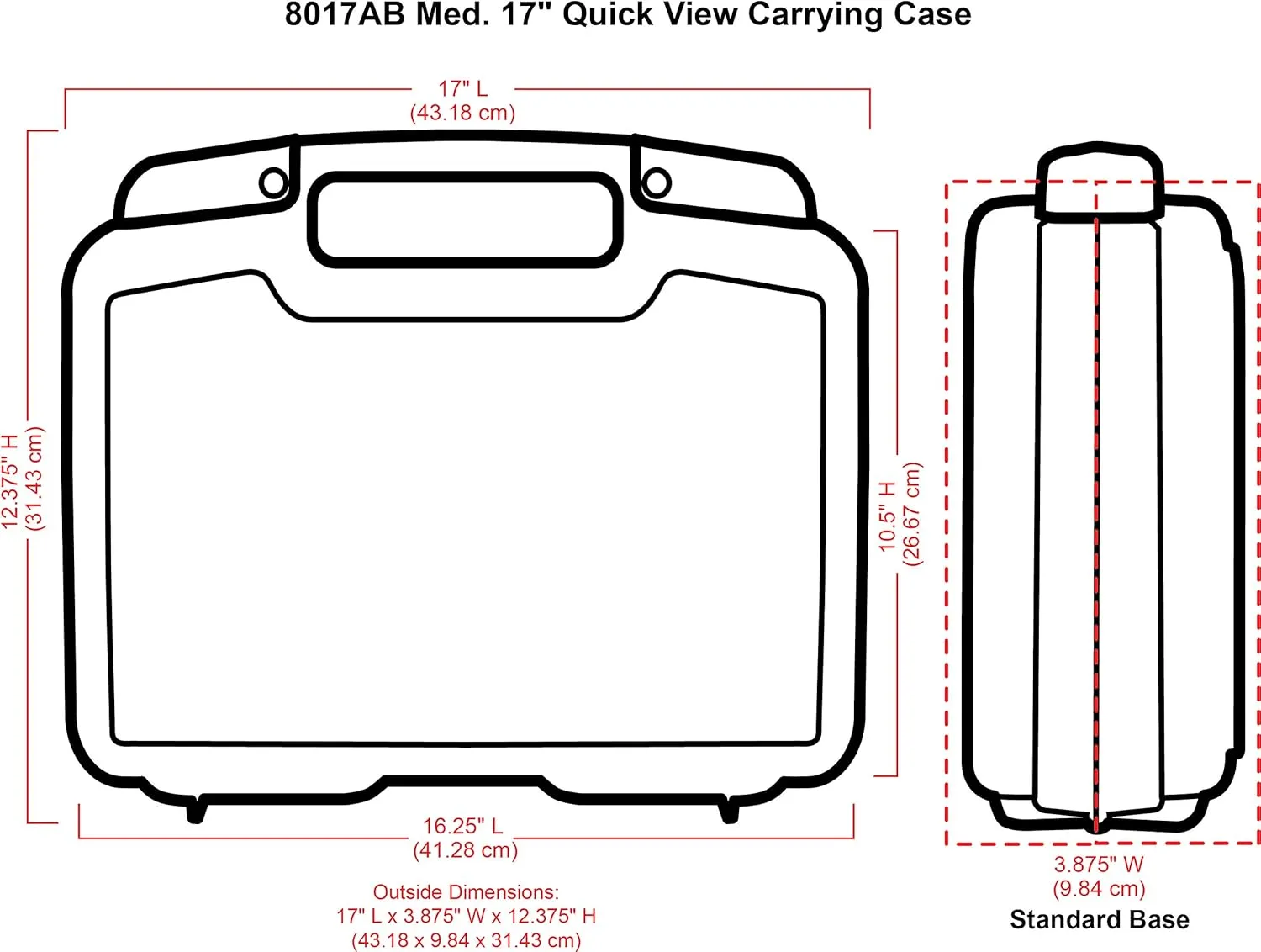 ArtBin 8017AB 17 inch Quick View Carrying Case, Portable Art & Craft Organizer with Handle, [1] Plastic Storage Case, Translucent