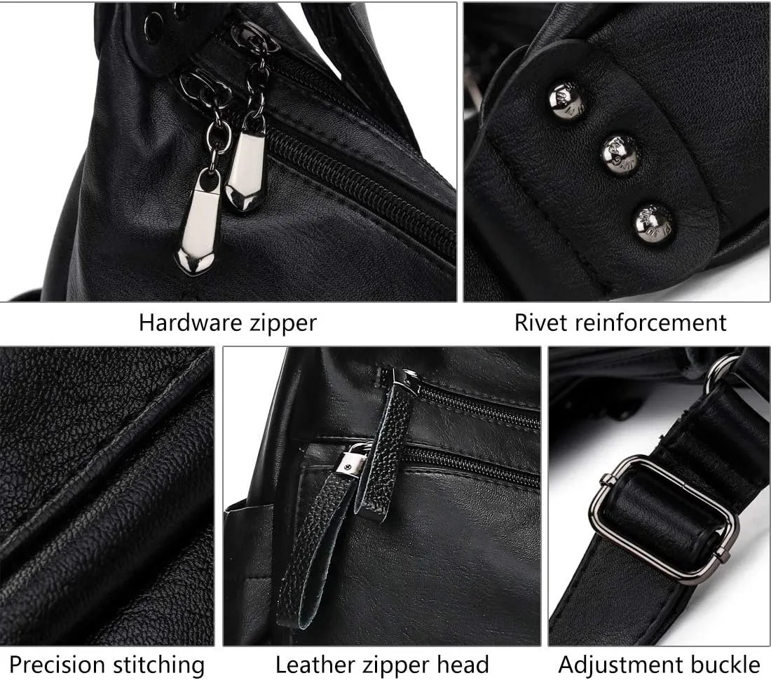 Artwell Fashion Crossbody Bag For Women Shoulder Bag Soft PU Leather Handbags Purses Multi Pocket Hobo Tote Bag