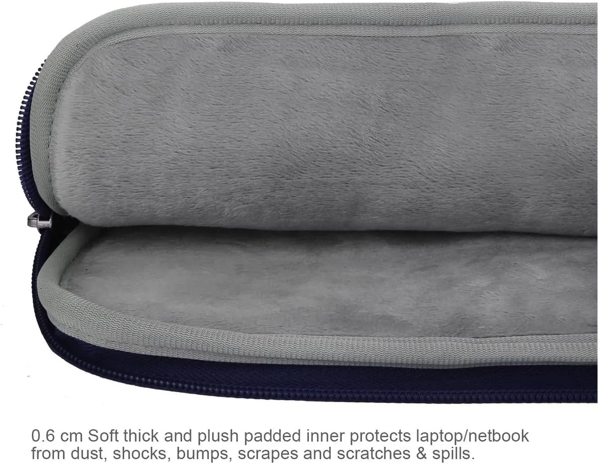 ARVOK 17 17.3 Inch Water-resistant Canvas Fabric Laptop Sleeve With Handle&Zipper Pocket/Notebook Computer Case/Ultrabook Carrying Bag for HP/Dell/A sus/Acer/Samsung, Black