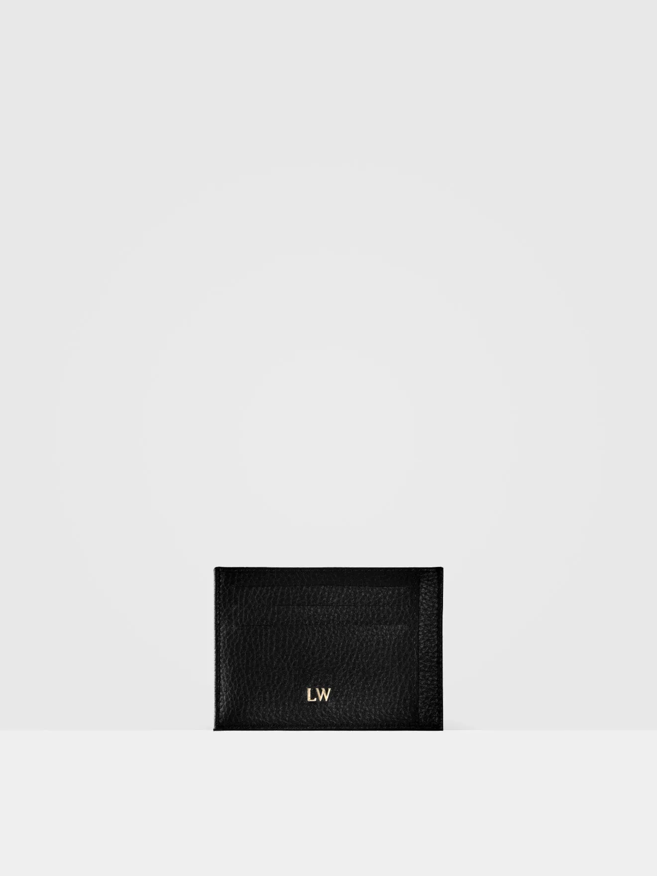 Ash Card Wallet in Black & Gold