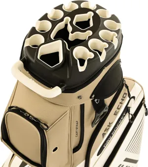 ASK ECHO 2024 T-Lock Golf Cart Bag with 14 Way Organizer Divider Top, Premium Cart Bag with Handles and Rain Cover, for Men