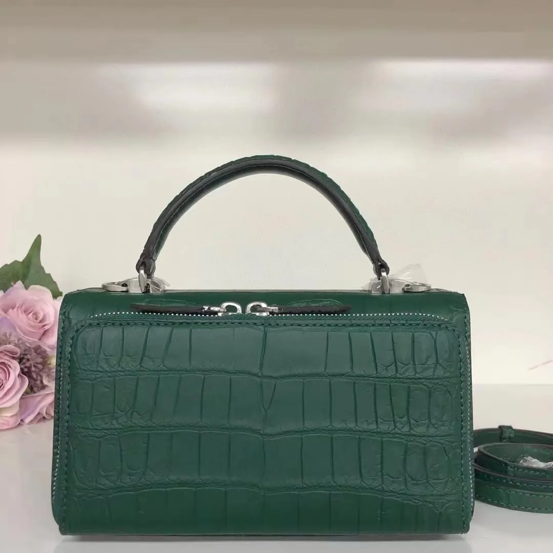 Authentic Real Crocodile Belly Skin Women Small Purse Female Mini Handbag Genuine Alligator Leather Lady Cross Shoulder Bag