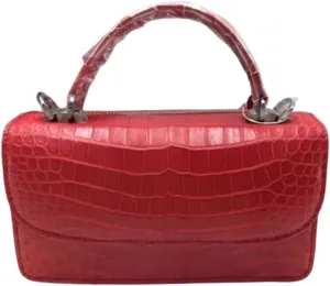 Authentic Real Crocodile Belly Skin Women Small Purse Female Mini Handbag Genuine Alligator Leather Lady Cross Shoulder Bag