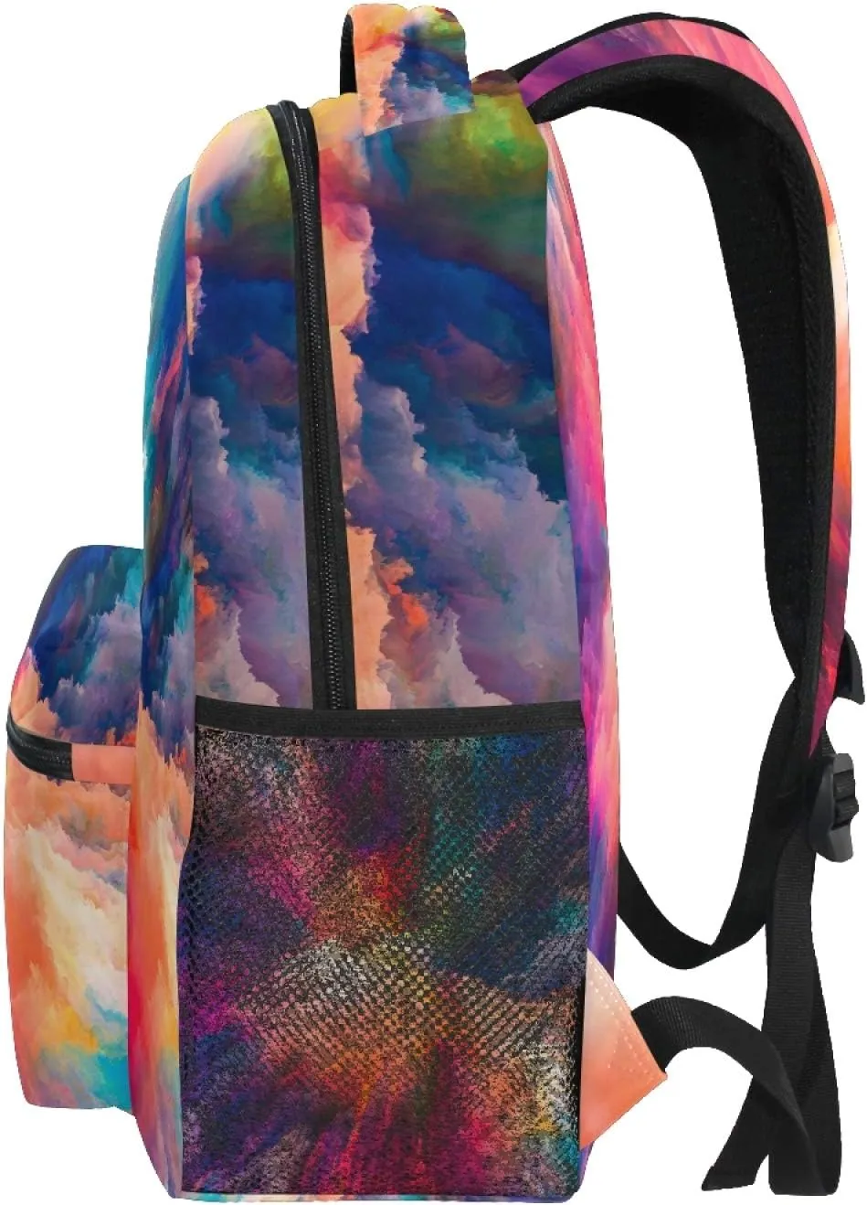 AUUXVA Backpack Colorful Abstract Cloud School Shoulder Bag Large Waterproof Durable Bookbag Laptop Daypack for Students Teens Girls Boys Elementary
