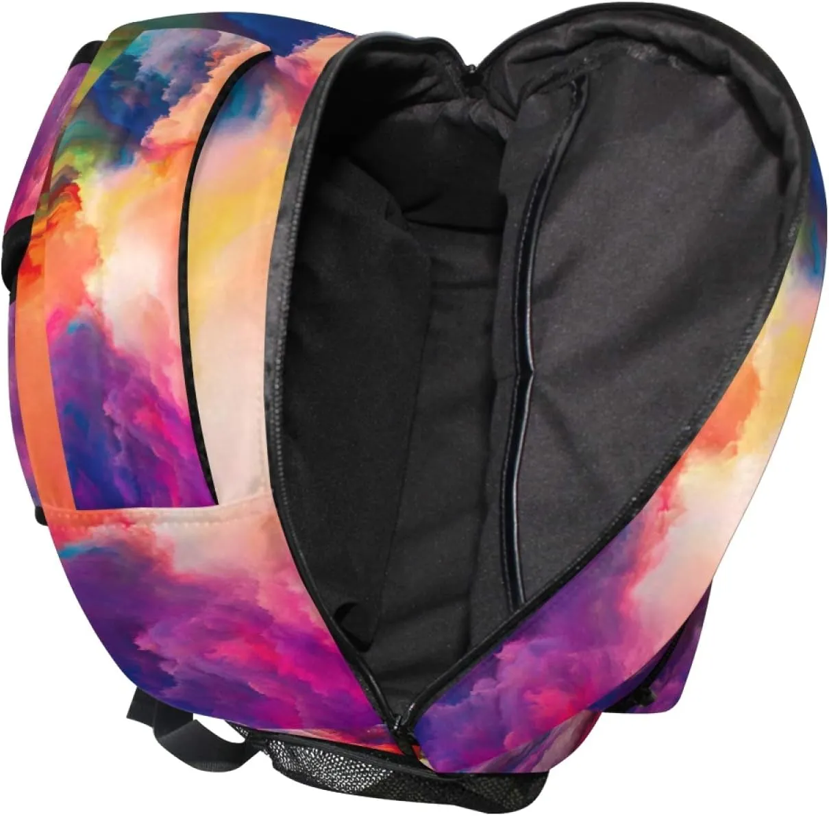 AUUXVA Backpack Colorful Abstract Cloud School Shoulder Bag Large Waterproof Durable Bookbag Laptop Daypack for Students Teens Girls Boys Elementary
