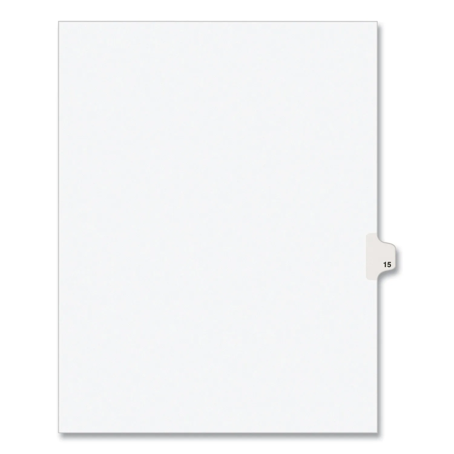 Avery® Preprinted Legal Exhibit Side Tab Index Dividers, Avery Style, 10-Tab, 15, 11 X 8.5, White, 25/pack