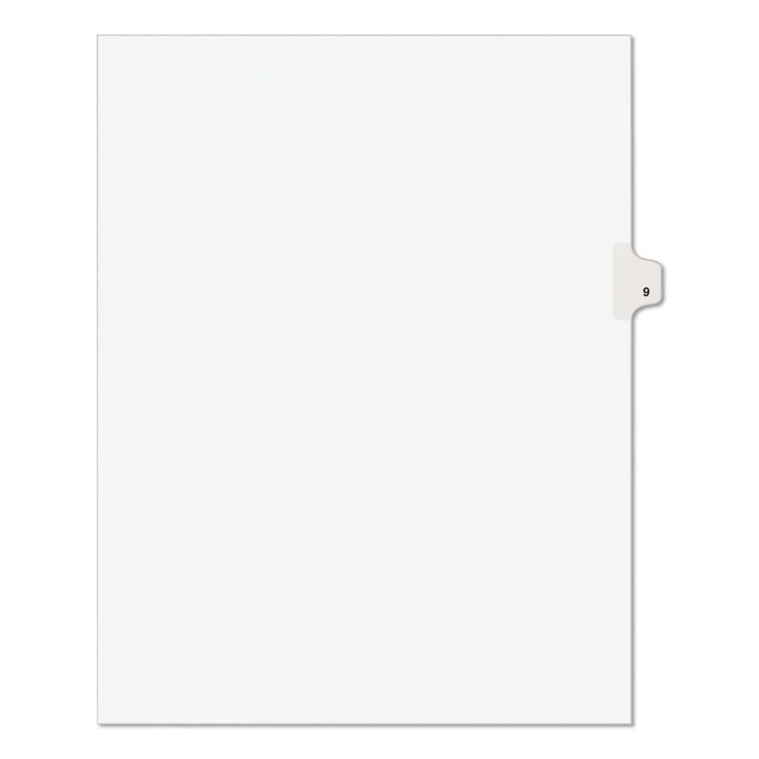Avery® Preprinted Legal Exhibit Side Tab Index Dividers, Avery Style, 10-Tab, 9, 11 X 8.5, White, 25/pack
