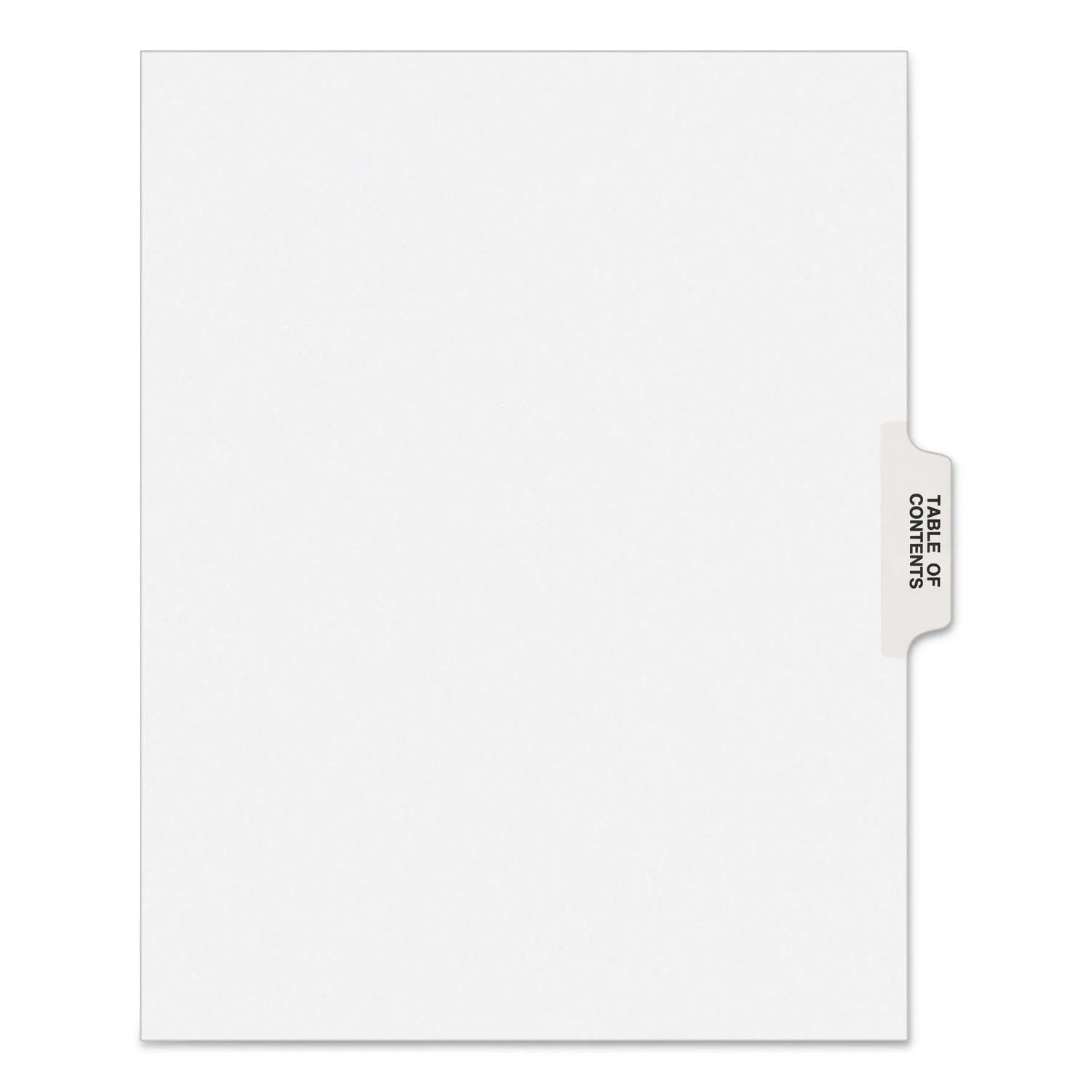 Avery® Preprinted Legal Exhibit Side Tab Index Dividers, Avery Style, 25-Tab, Table Of Contents, 11 X 8.5, White, 25/pack