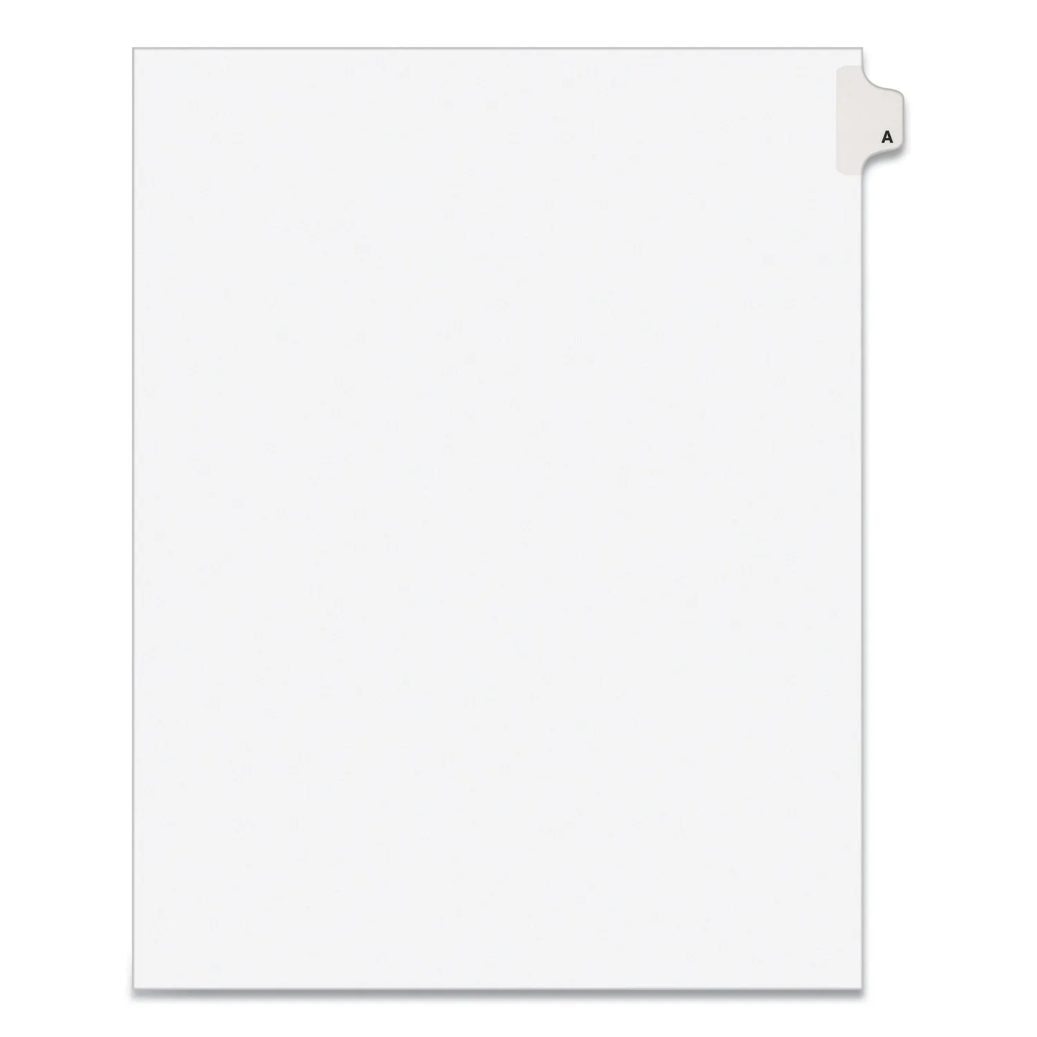 Avery® Preprinted Legal Exhibit Side Tab Index Dividers, Avery Style, 26-Tab, A, 11 X 8.5, White, 25/pack, (1401)