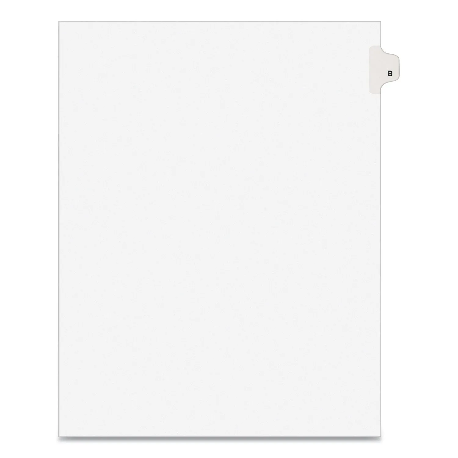 Avery® Preprinted Legal Exhibit Side Tab Index Dividers, Avery Style, 26-Tab, B, 11 X 8.5, White, 25/pack, (1402)