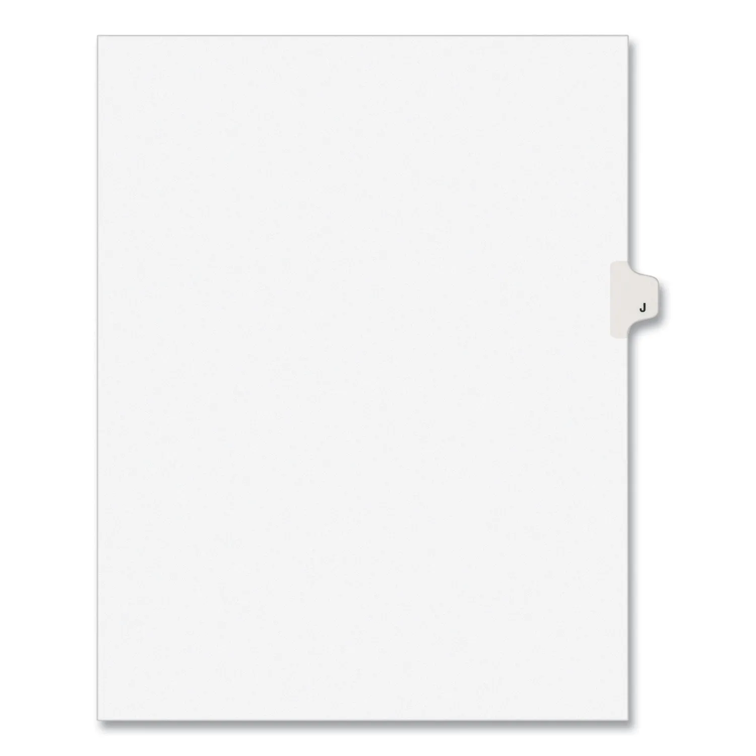 Avery® Preprinted Legal Exhibit Side Tab Index Dividers, Avery Style, 26-Tab, J, 11 X 8.5, White, 25/pack, (1410)