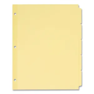Avery® Write and Erase Plain-Tab Paper Dividers, 5-Tab, 11 x 8.5, Buff, 36 Sets