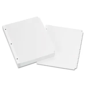 Avery® Write and Erase Plain-Tab Paper Dividers, 8-Tab, 11 x 8.5, White, 24 Sets