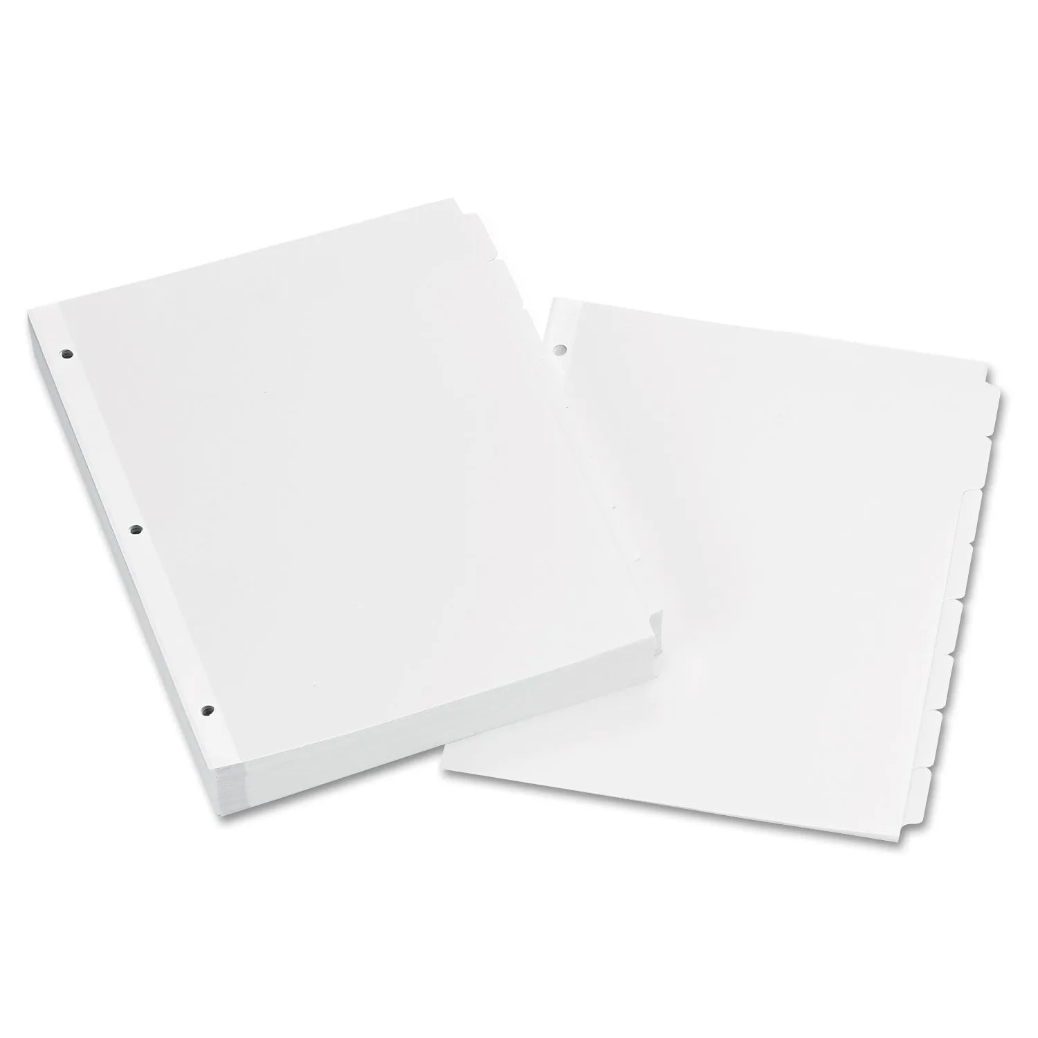 Avery® Write and Erase Plain-Tab Paper Dividers, 8-Tab, 11 x 8.5, White, 24 Sets