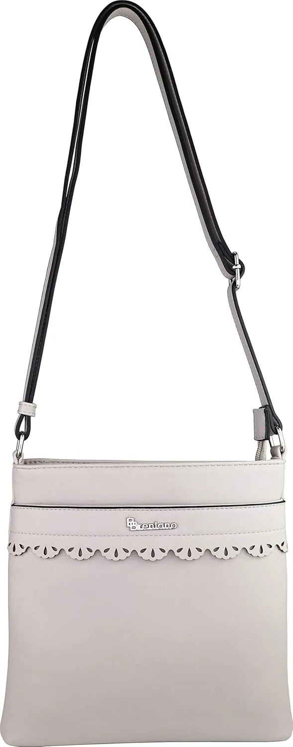 B BRENTANO Vegan Medium Crossbody Handbag Purse