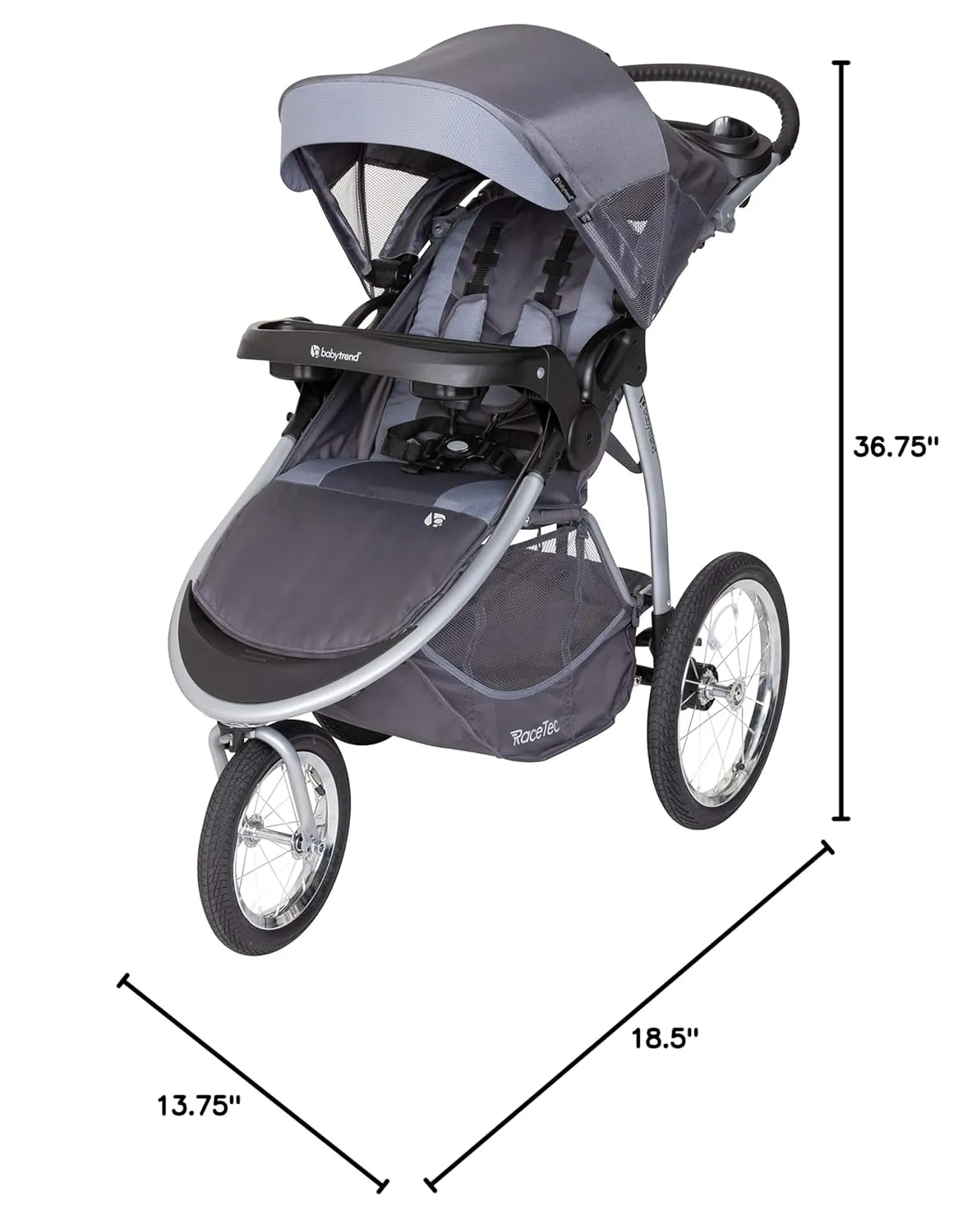Baby Trend Expedition® Race Tec™ Jogger, Ultra Grey