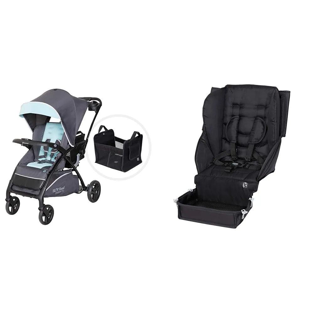 Baby Trend Sit N' Stand 5-in-1 Shopper Plus Stroller with Second Seat, Blue Mist
