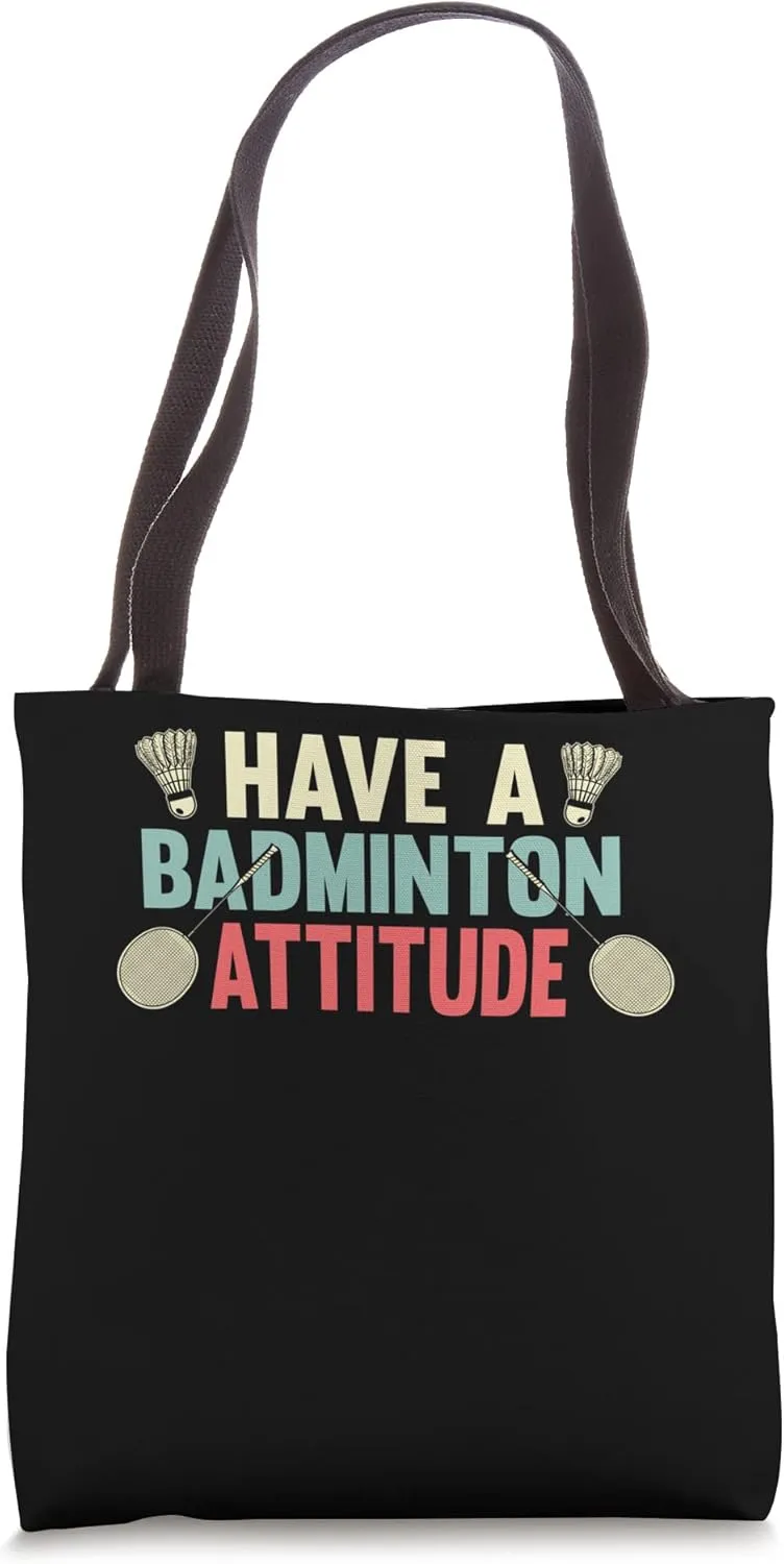 Badminton Attitude Sports Coach Tote Bag