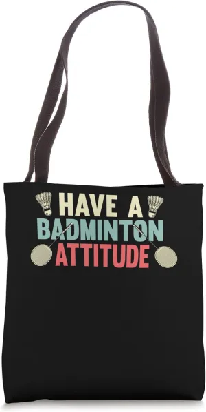 Badminton Attitude Sports Coach Tote Bag