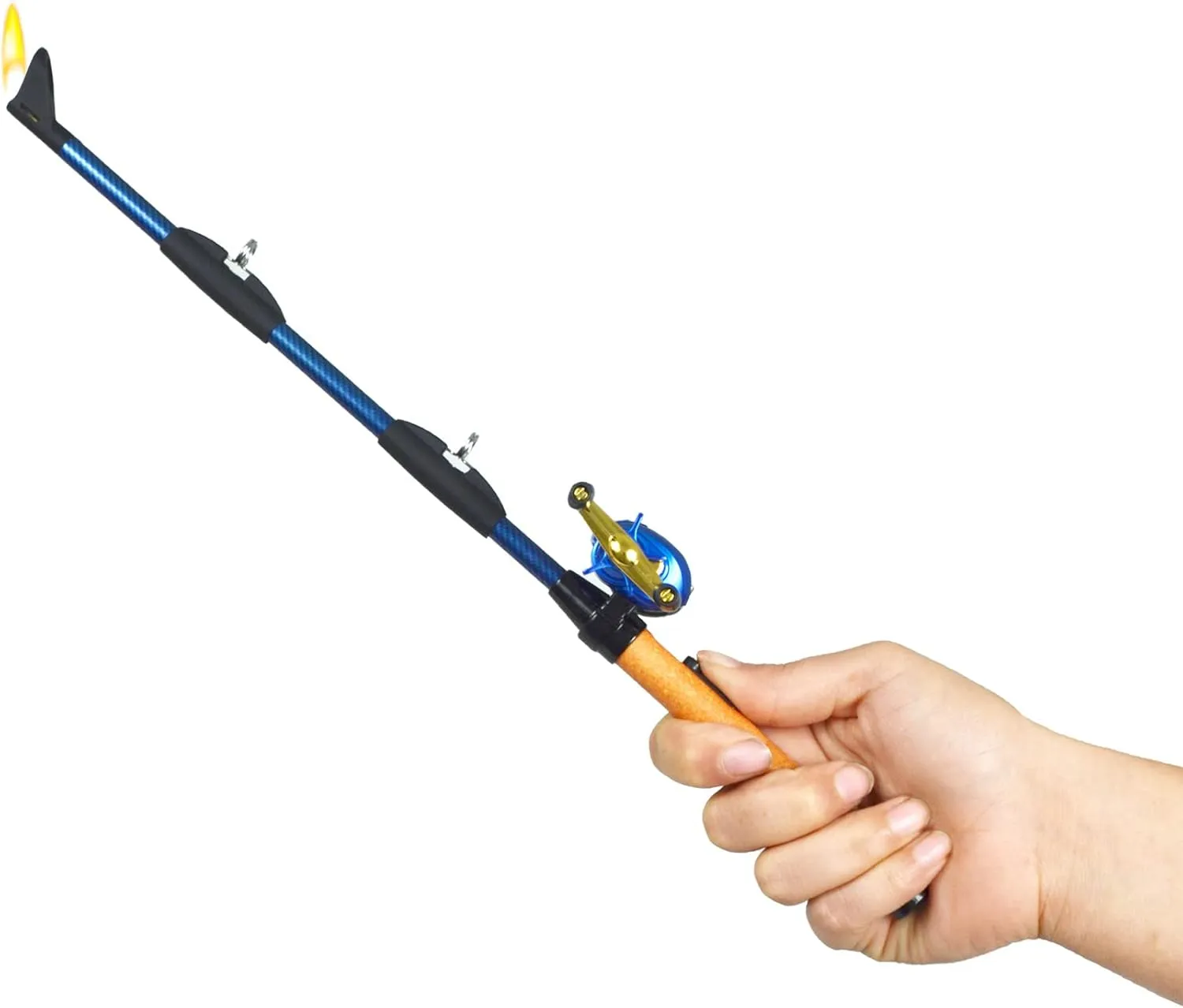 Bait Cast Fishing Pole BBQ Lighter, Assorted Colors