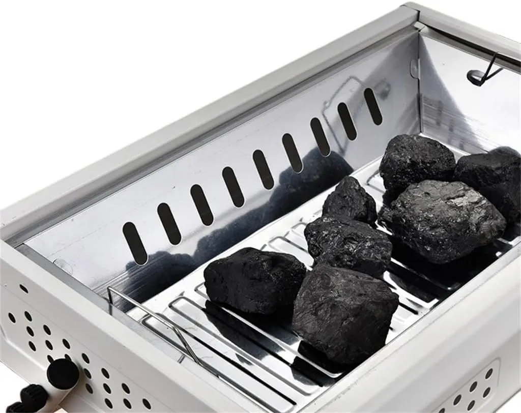 Barbecue Skewers Outdoor Grills Camping Foldable Portable Grills/Argento/44 * 30 22.5Cm