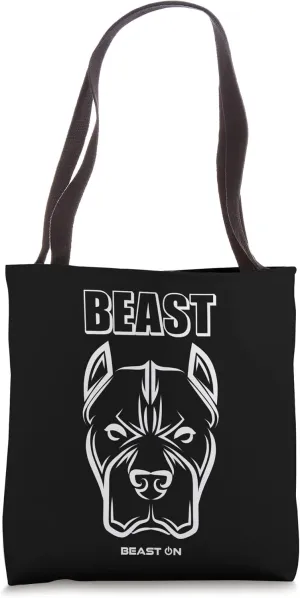 Beast Bulldog Head Gym Workout Fitness Training Bodybuilding Tote Bag