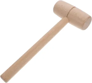 Beechwood Hammer for Woodworking Small Mallet with Rounded Head Design for DIY Projects and Carving Durable Crafting Tool for Precision Woodworking