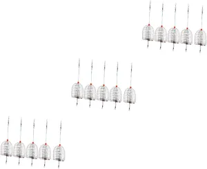 BESPORTBLE 10 pcs Practical Lure - Tackle Reservoir Fishing Equipment Compact Metal Cage Tools Bait Portable Carp