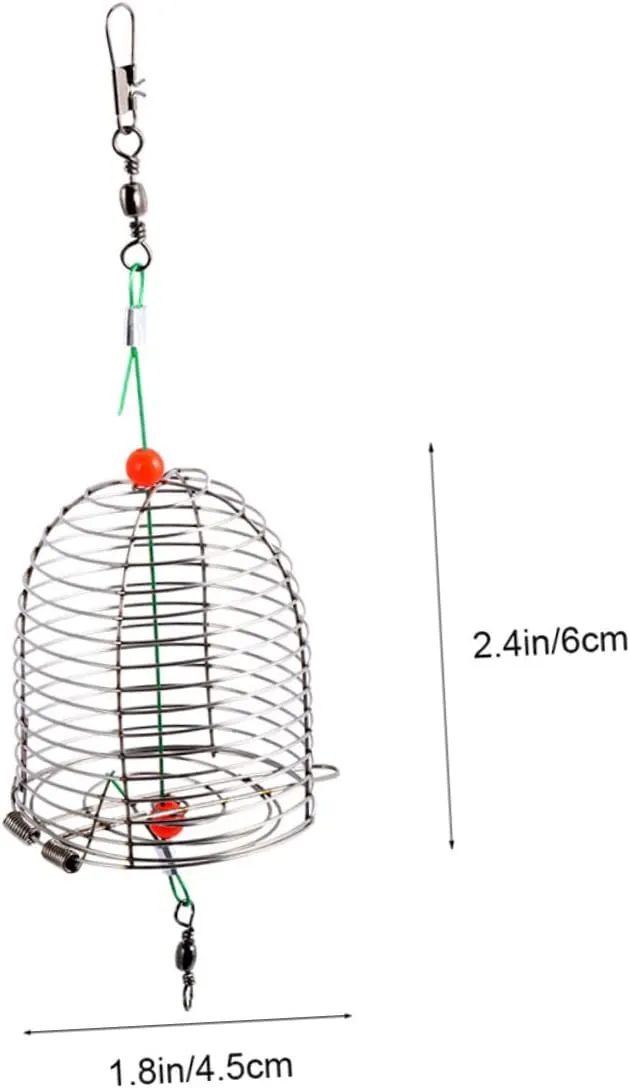 BESPORTBLE 10 pcs Practical Lure - Tackle Reservoir Fishing Equipment Compact Metal Cage Tools Bait Portable Carp