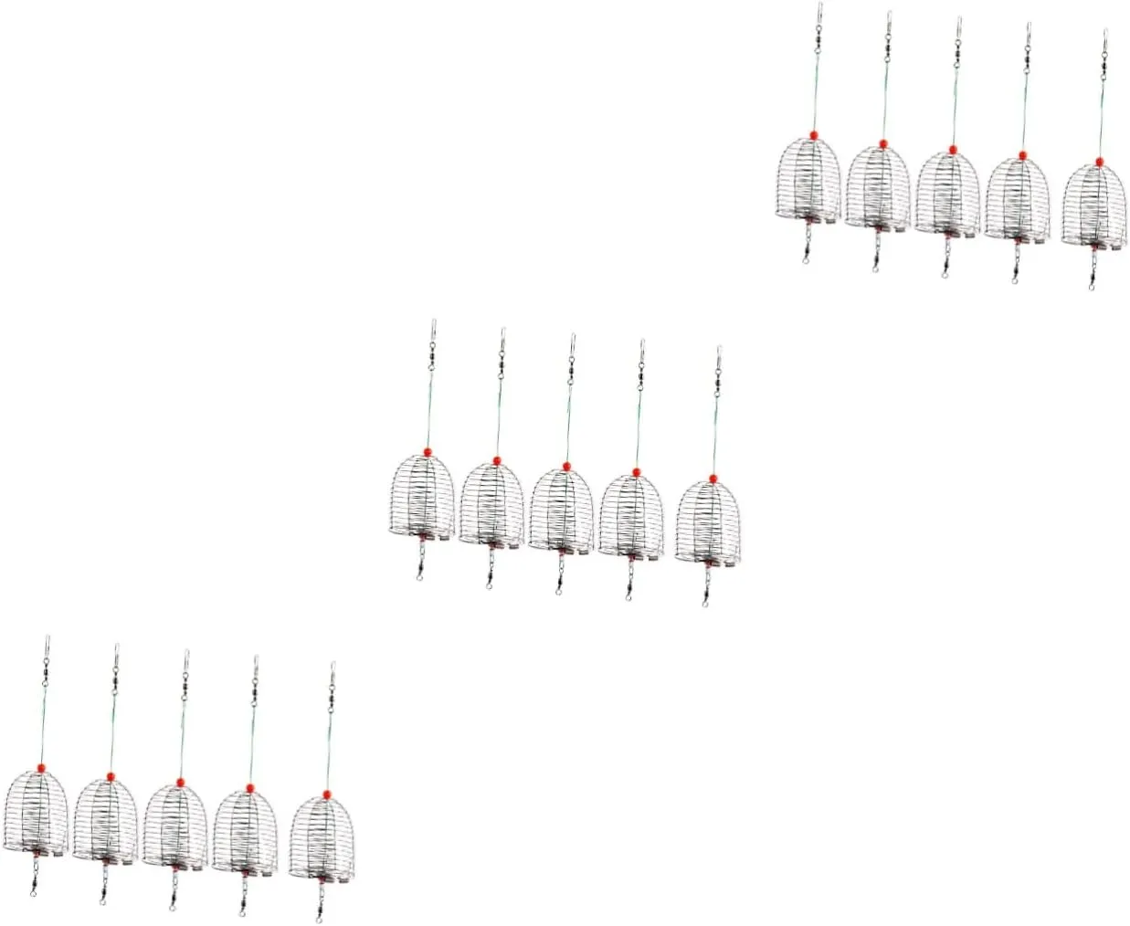 BESPORTBLE 10 pcs Practical Lure - Tackle Reservoir Fishing Equipment Compact Metal Cage Tools Bait Portable Carp