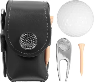 BESTonZON 1Set Golf Ball Marker Set with Golf Tee and Golf Ball Bag Golf Accessory Kit for and Transport for Indoor Practice and Skill Improvement Present