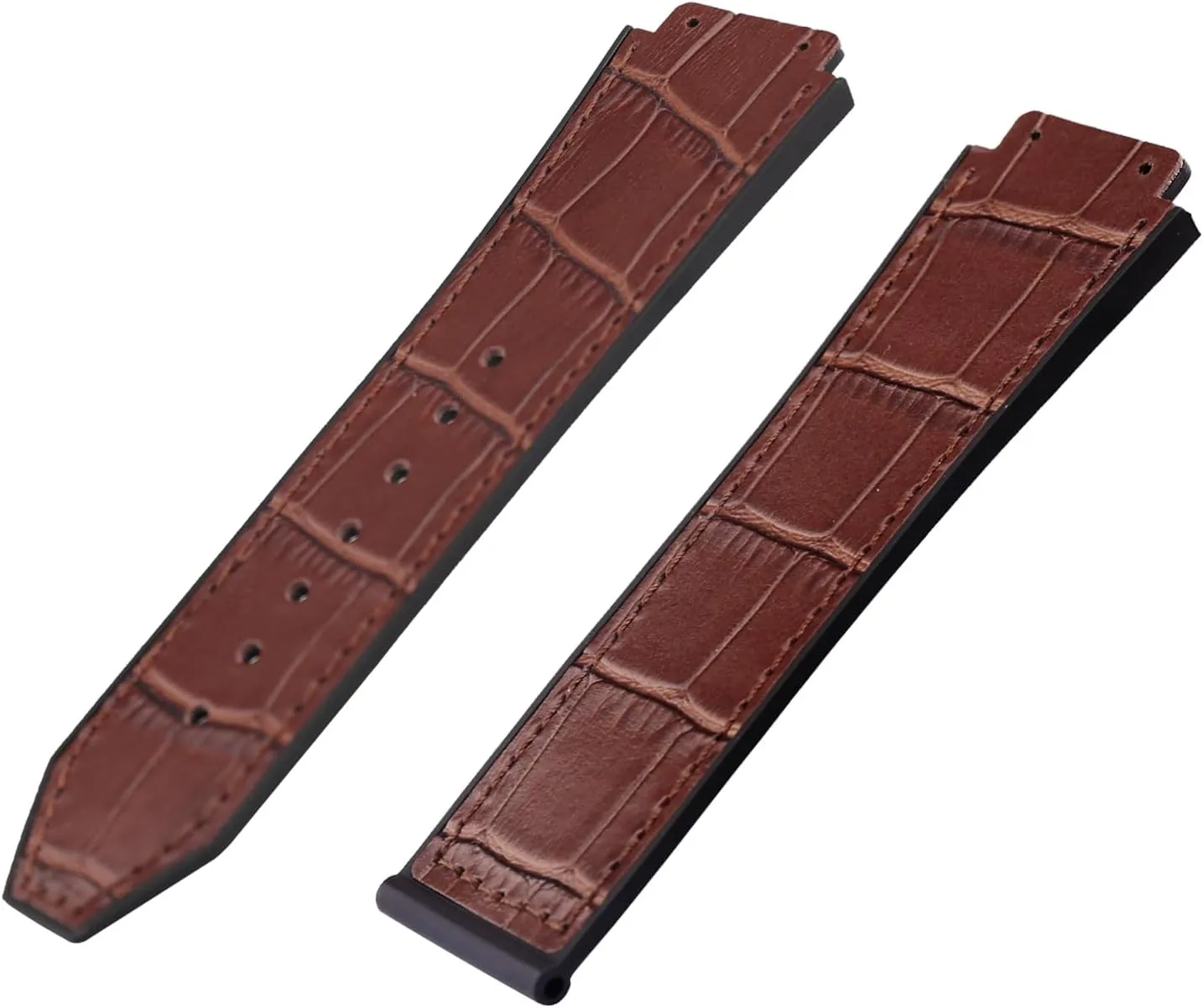 Big Bang Leather 25mm Watch Bands Replacement Fit for Hublot Big Bang 19mm*25mm*22mm Watch Strap Wirstband Bracelet For Men and Women(without metal buckle)
