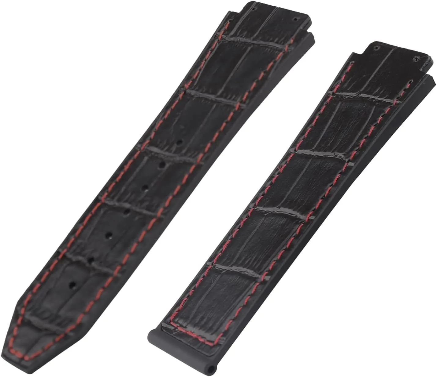 Big Bang Leather 25mm Watch Bands Replacement Fit for Hublot Big Bang 19mm*25mm*22mm Watch Strap Wirstband Bracelet For Men and Women(without metal buckle)