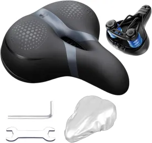 Bike Seats for Comfort Men | Soft Saddle Seat Cushions for Bicycles - Shock Absorbing Long Distance Riding Gear for Adults Youth Girls Boys Women Men