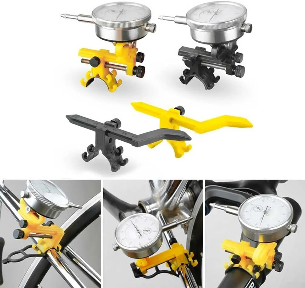 Bike Wheel Truing Tool Set Bicycle Wheel Truing Stand Bike Rim Adjustment Tool with Compact Lightweight Design for Trail and Cycling Maintenance Accessory(BT110A 黑色)