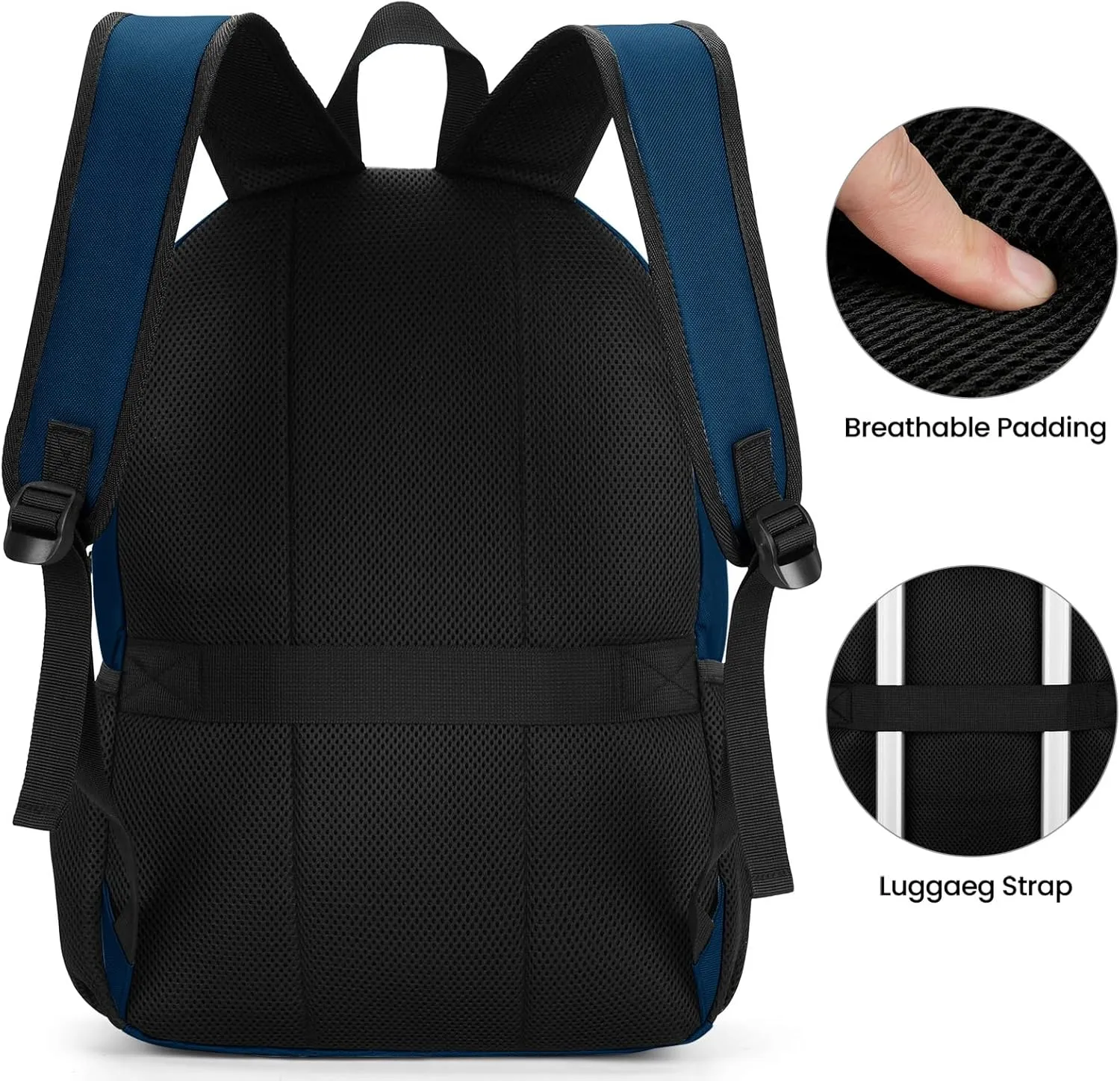 BIKROD Backpack for Boys Men, School Backpack for Teens Girls, Lightweight Casual High School Bookbag, Daily-use Travel Laptop Backpack with USB Charging Port Fits 15.6 Inch Notebook