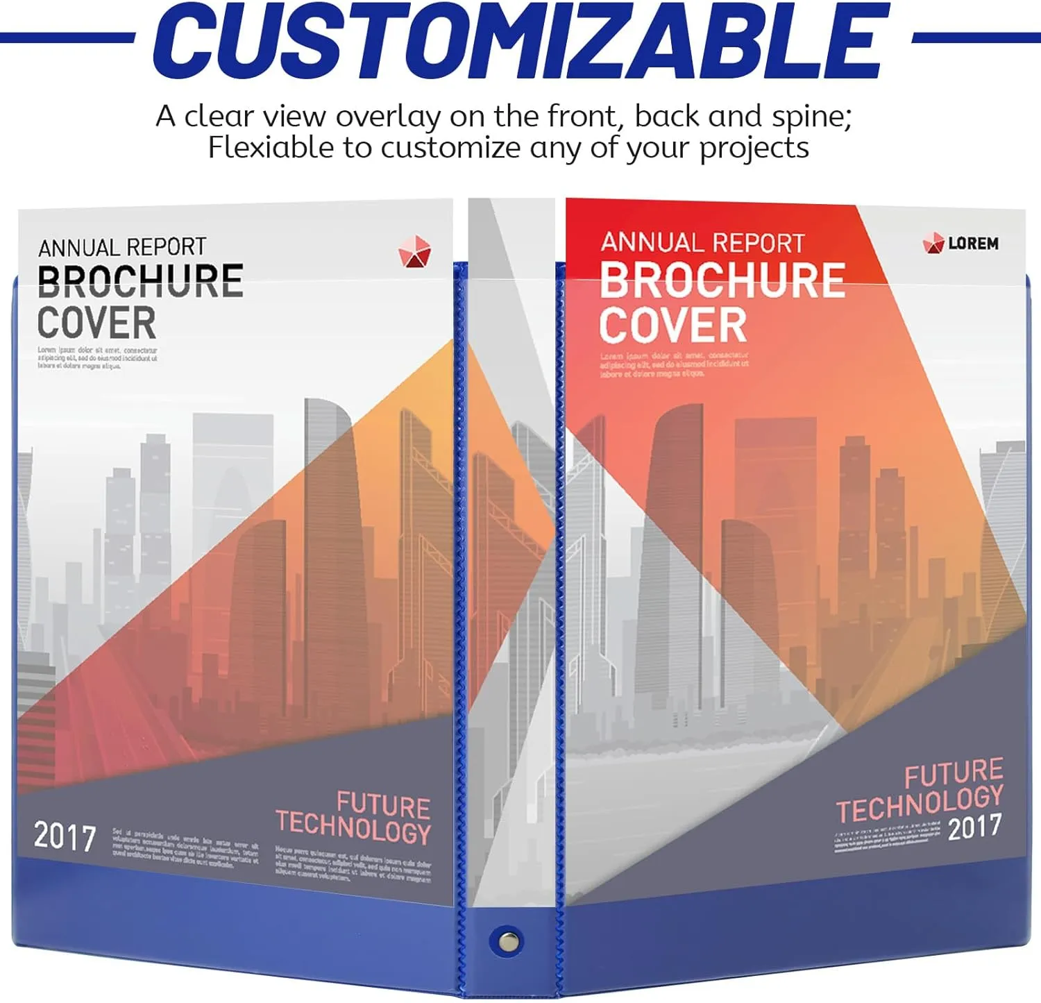 Binders 1 Inch Clear View Cover 1 Inch Binders 3 Ring, Holds 8.5 * 11 inch Papers for Office, Home, and School Use, 6 Pack (6-Color)