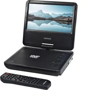 Black 7 Inch TFT Swivel Screen Portable DVD/CD Player