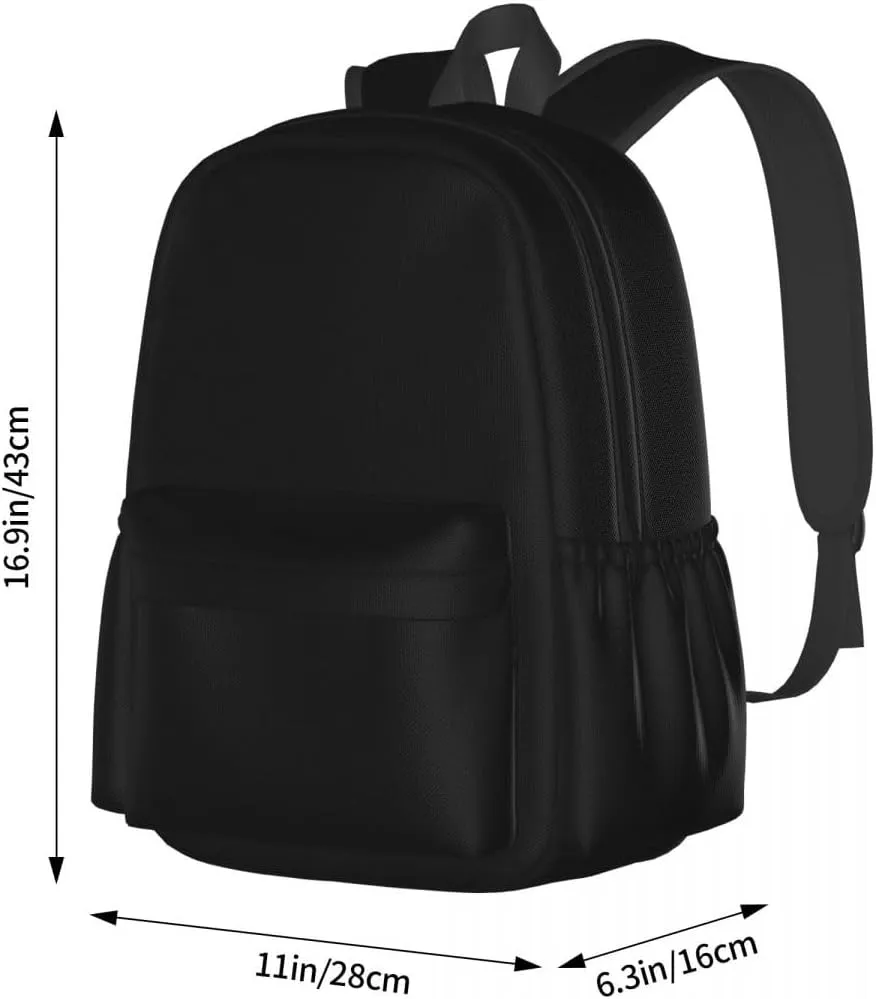 Black Cat Multipurpose School Bag Bookbag for Teenage Boys Girls Daily Backpack