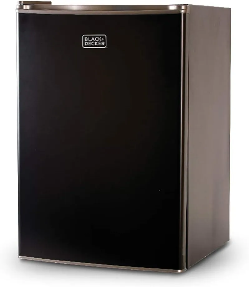 BLACK DECKER BCRK25B Compact Refrigerator Energy Star Single Door Mini Fridge with Freezer, 2.5 Cubic Feet, Black