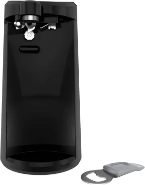 BLACK DECKER EasyCut Extra-Tall Can Opener, EC500B, Removable Multi-Tool, Knife Sharpener, One-Touch Lever